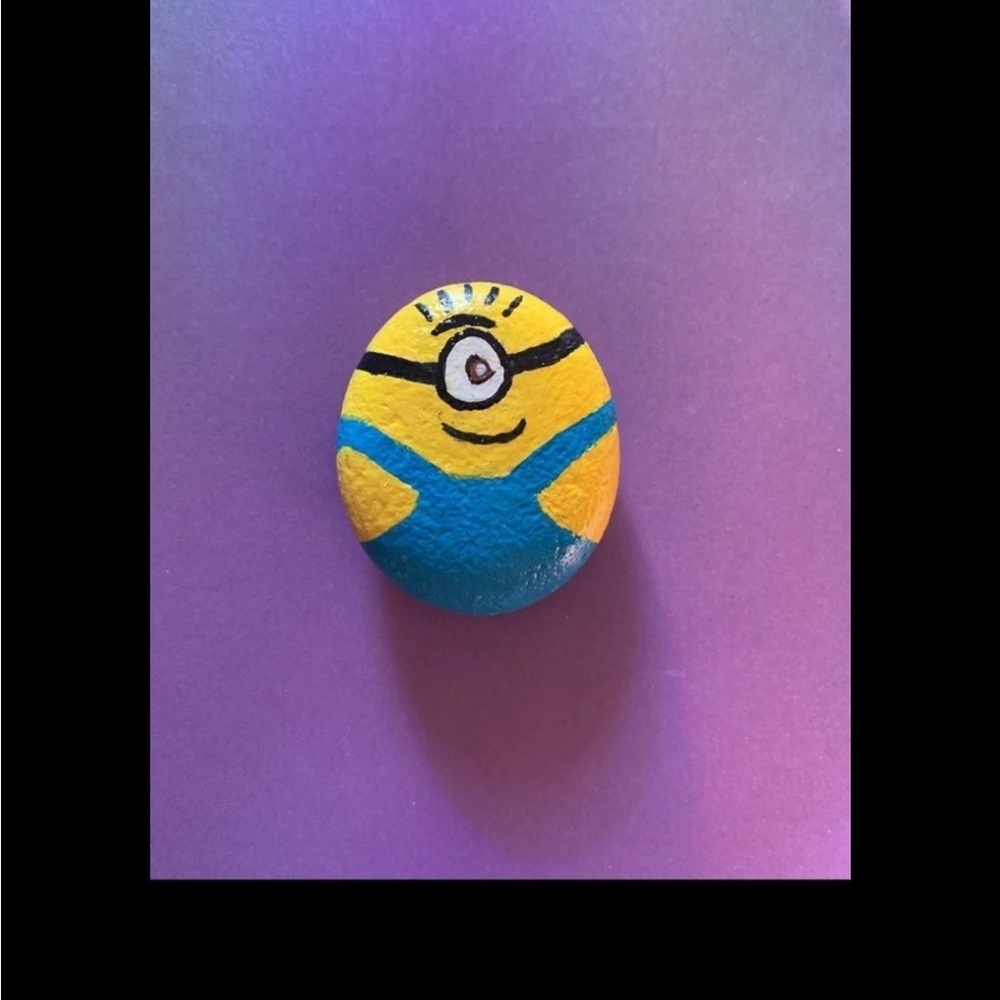 Handpainted minion rock